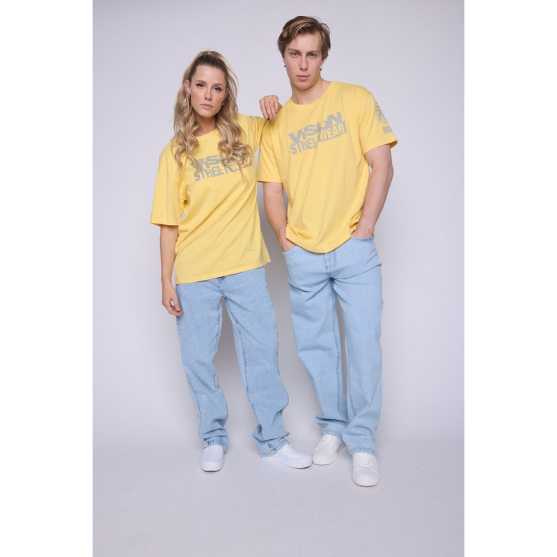 Team Logo T-Shirt – Butter/Mushroom S