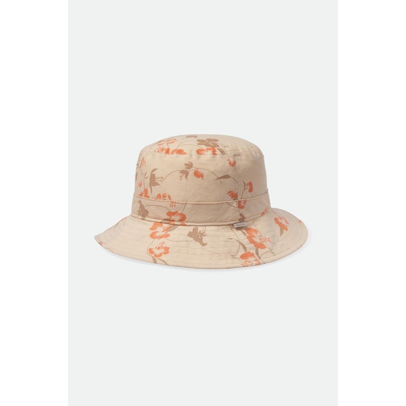 BRIXTON WOMENS PETRA PACKABLE BUCKET HAT WHITECAP/WHITECAP XS/S