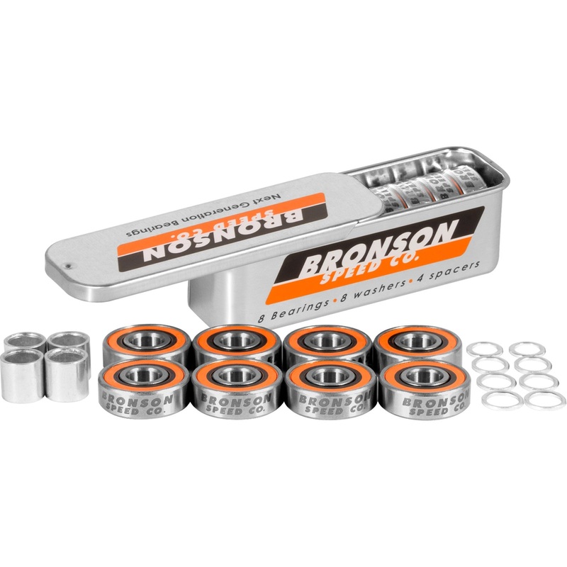 Bronson G3 Bearings Single Set Tin with Spacers+Washers