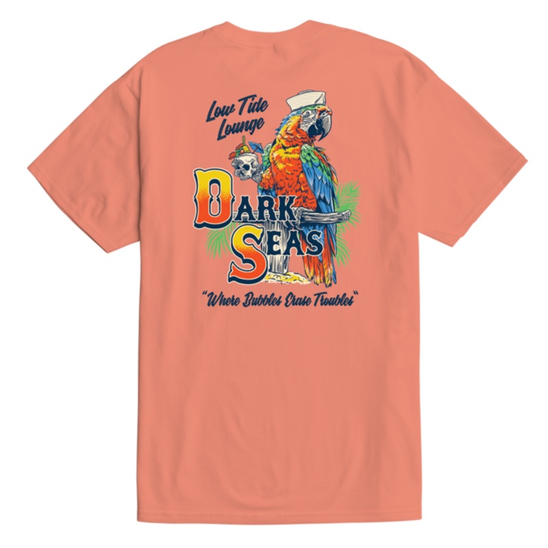DARK SEAS KEY WEST TEE CORAL MEDIUM
