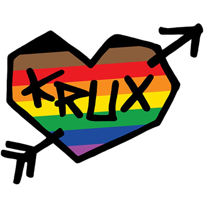 KRUX RAINBOW 2 MYLAR DECAL 3X2.4 RAINBOW