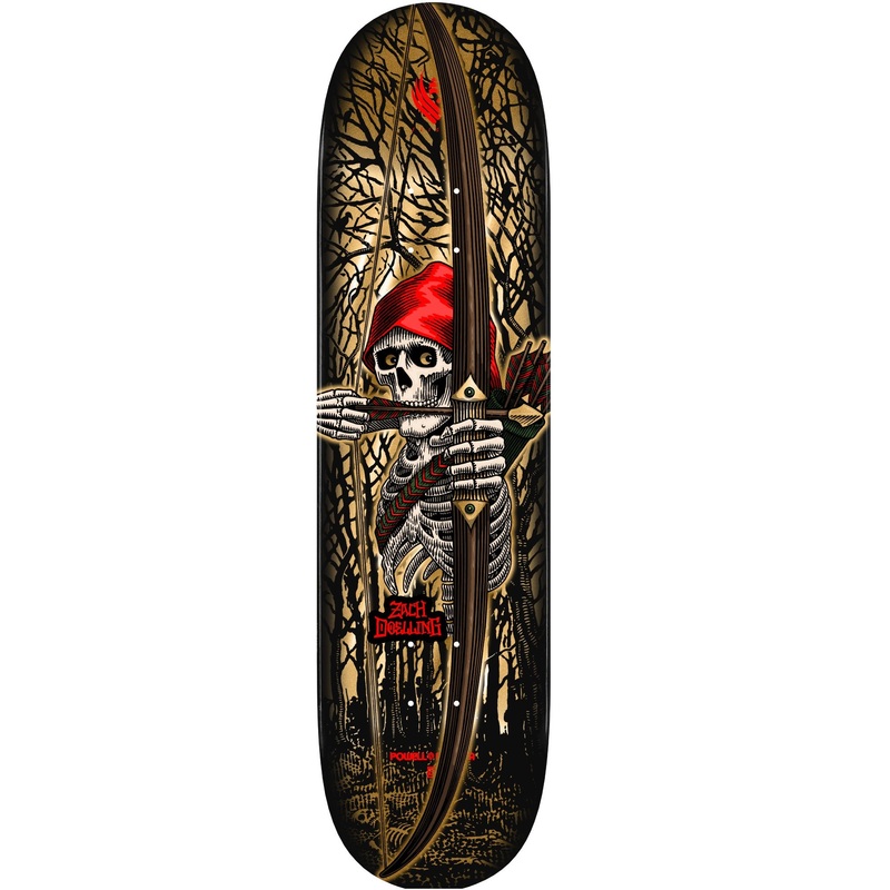 Powell Peralta Pro Zach Doelling Archer Flight Skateboard Deck – 8.30 Gold Foil **PRE-ORDER**