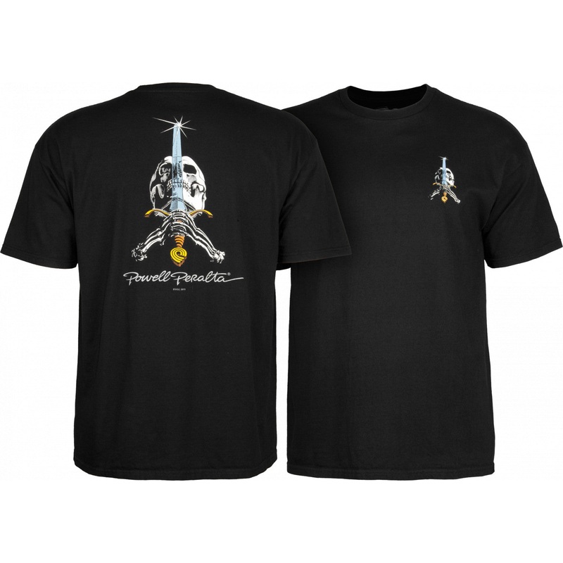 Powell Peralta Skull & Sword T-shirt – Black L Black