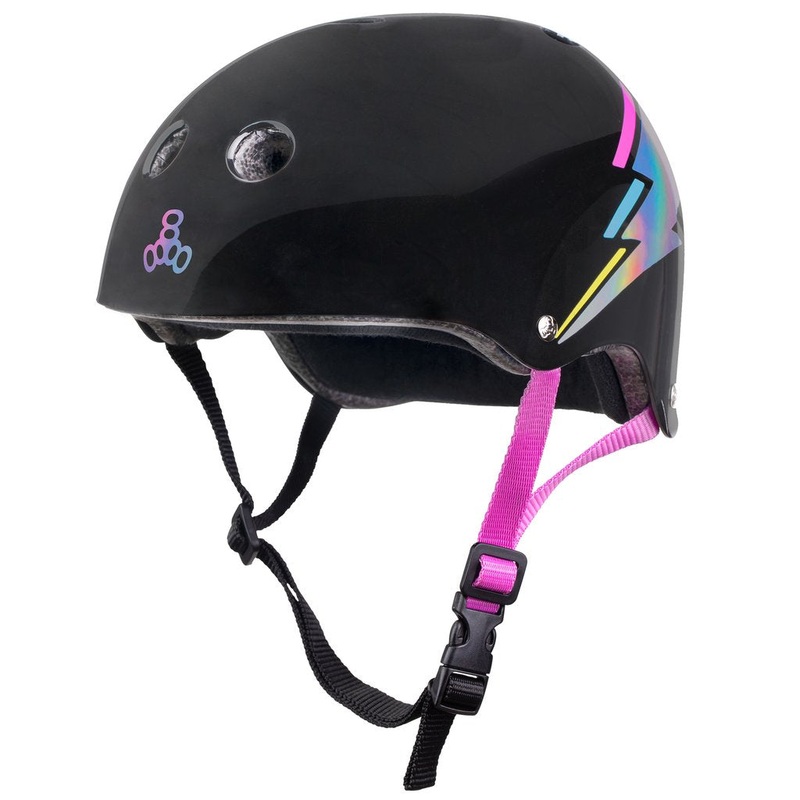 Triple Eight “The Certified Sweatsaver” Black Hologram S/M Helmet