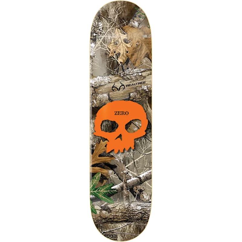 ZERO REAL TREE SINGLE SKULL DECK ORANGE 8.25″