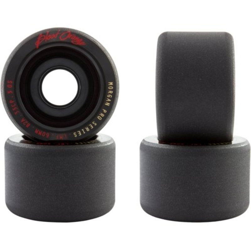 Blood Orange: 60mm Morgan Black Series Longboard Skateboard Wheels 82a Black