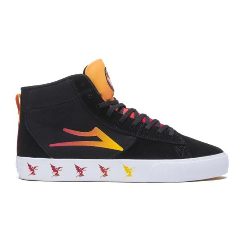 LAKAI X BLACK SABBATH NEWPORT HI BLACK SUEDE 7