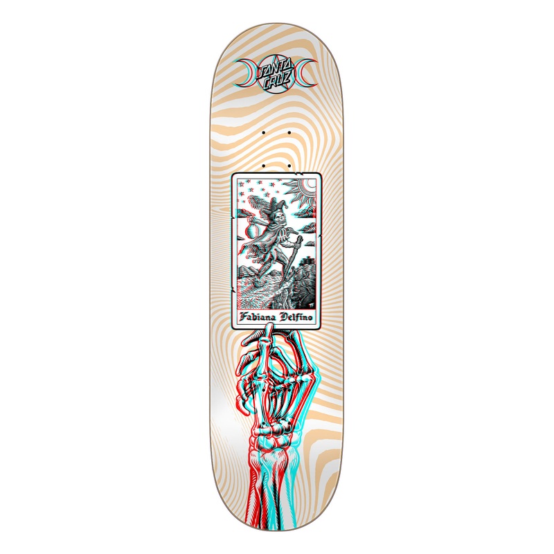 8.25in Delfino Tarot Anaglyph Santa Cruz Skateboard Deck