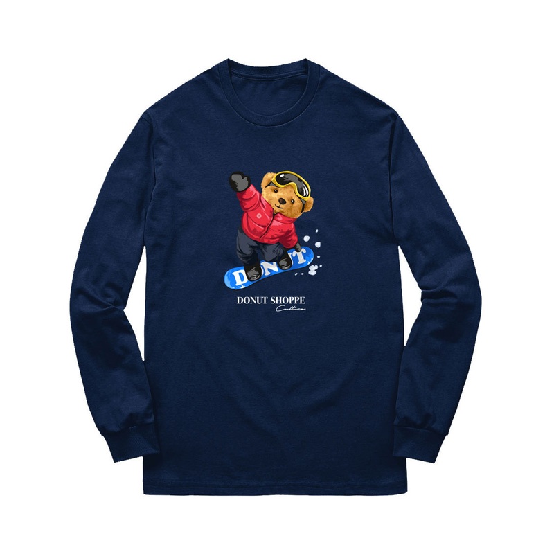 CULTURE BEAR LONG SLEEVE T-SHIRT Navy Small