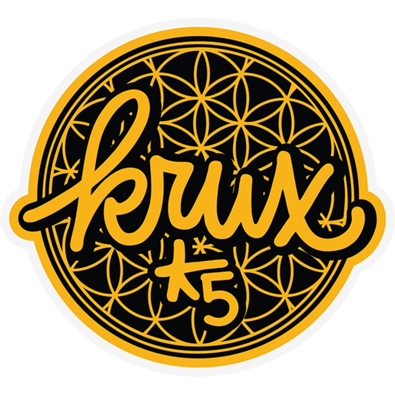 KRUX K5 SACRED GEOMETRY STICKER 2.8X4 YELLOW/BLACK