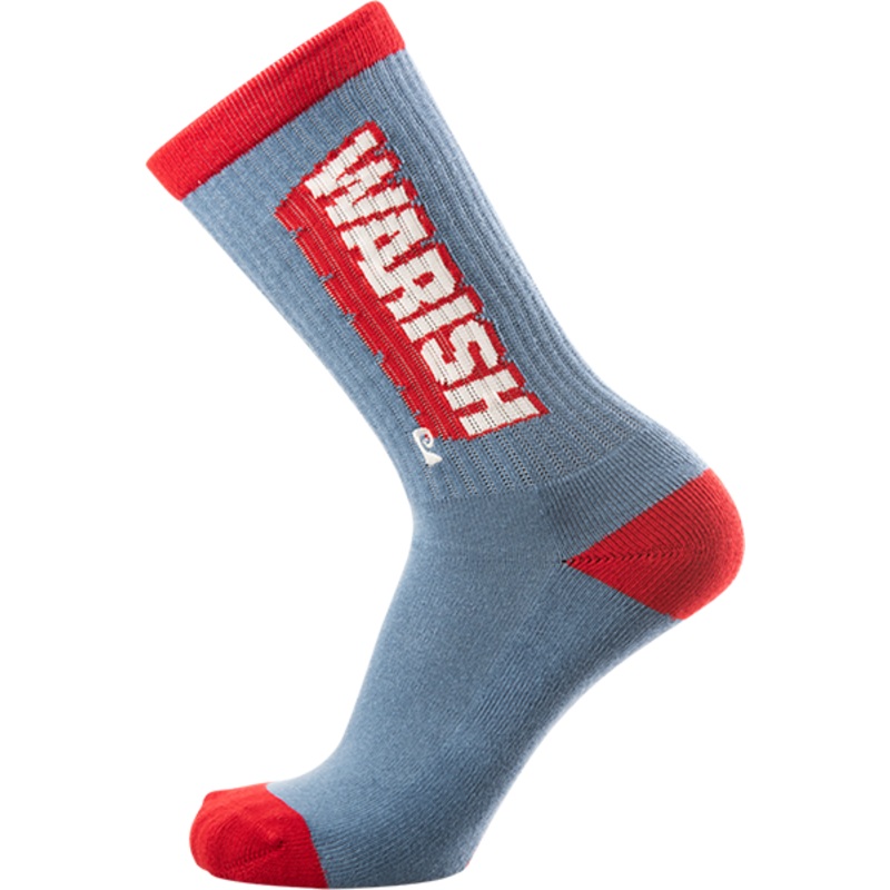 PSOCKADELIC WARISH CREW SOCKS BLU/RED