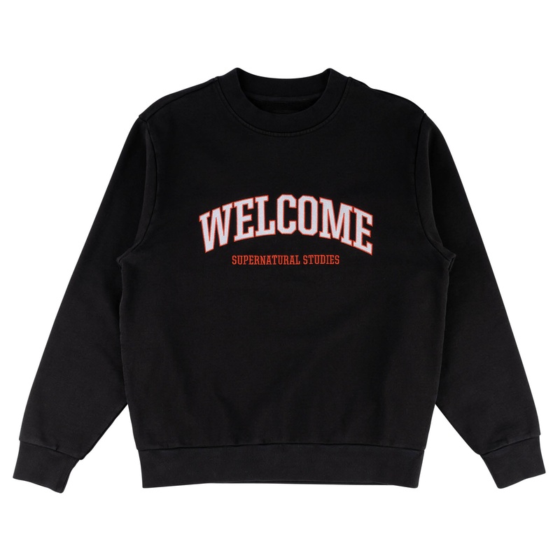 Student Embroidered Pigment-Dyed Crew – Black Small