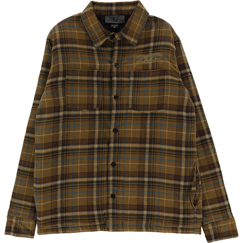 AH BASIC EAGLE FLANNEL JACKET GRN/BLUE S