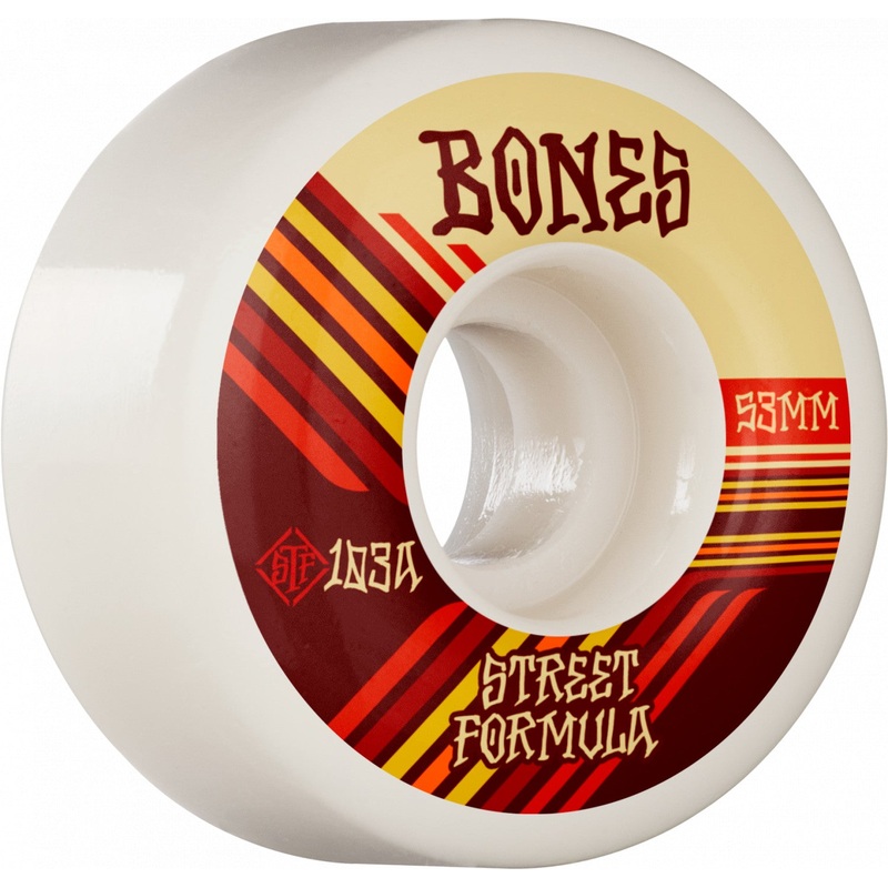 Bones STF Retros V4 Wide 53mm 103a Wheels – White (Set of 4)