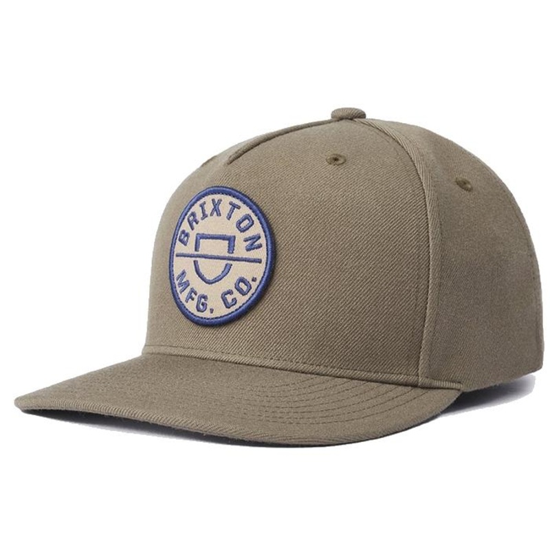BRIXTON CREST C MP SNAPBACK MILITARY OLIVE