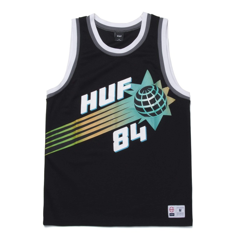 HUF REBOUND BASKETBALL JERSEY BLACK MED