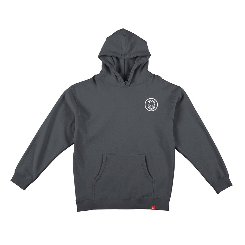 Spitfire Classic Swirl Hooded Sweatshirt XS Charcoal/White