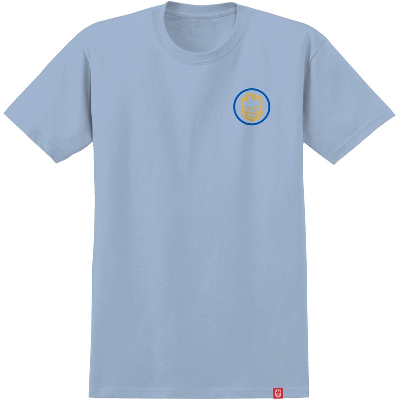 SPITFIRE CLASSIC SWIRL OVERLAY T-SHIRT LIGHT BLUE SMALL