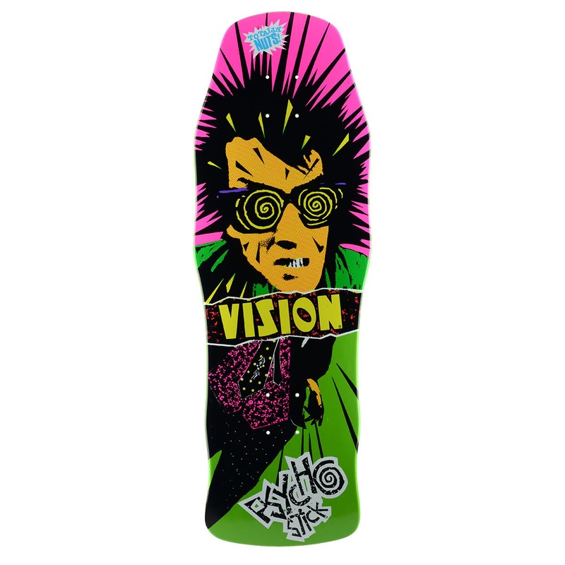 Vision Original Psycho Stick Skateboard Deck – 10 Lime