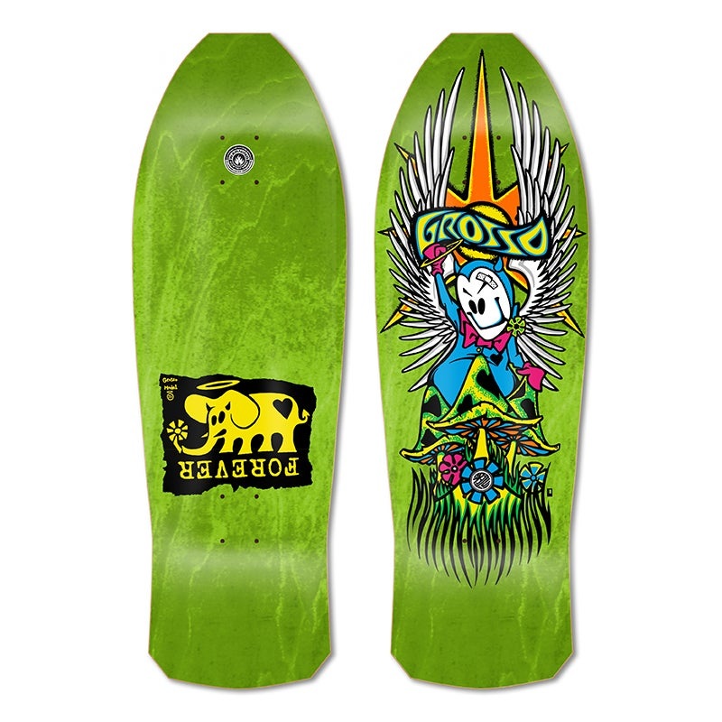 BLACK LABEL DECK – GROSSO FOREVER 1989 REISSUE GREEN STAIN (10.25″) 10.25″