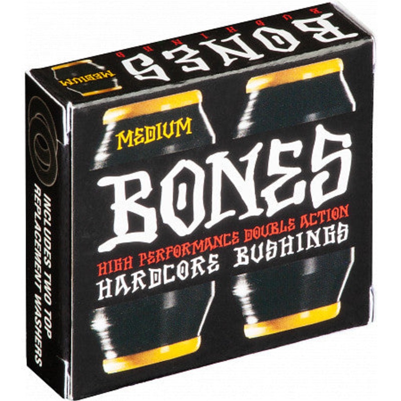 Bones Hardcore Medium Black/Yellow Bushings