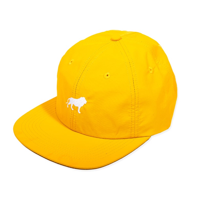 HOPPS LION EMBROIDERED NYLON STRAPBACK YELLOW