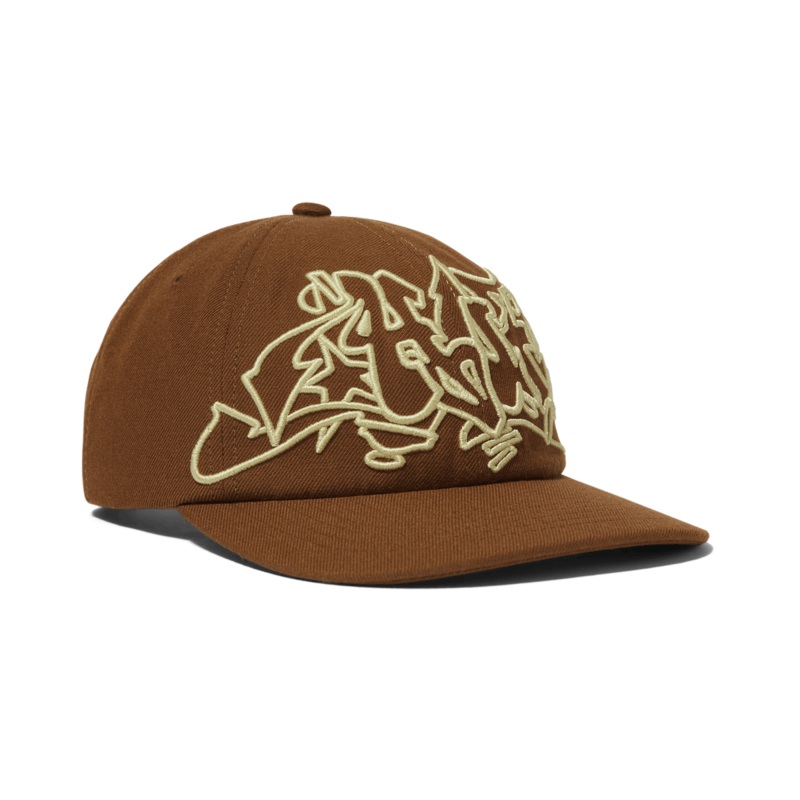 HUF OUTLINES SNAPBACK HAT BROWN