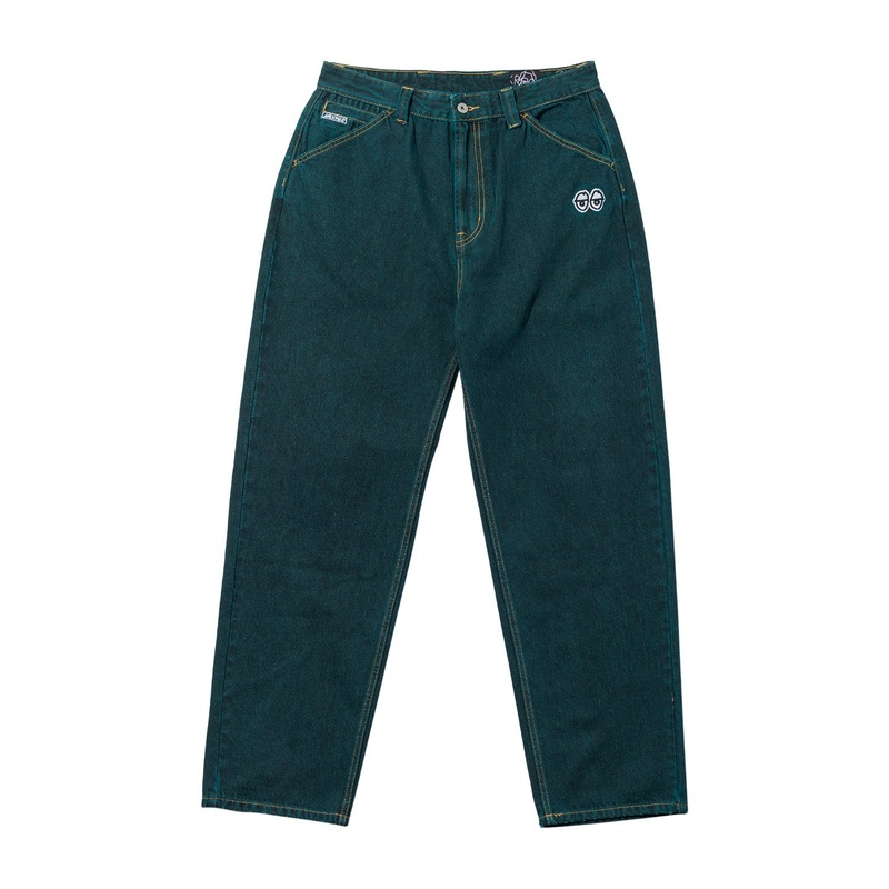 Krooked Eyes Denim Twill Pants S Green