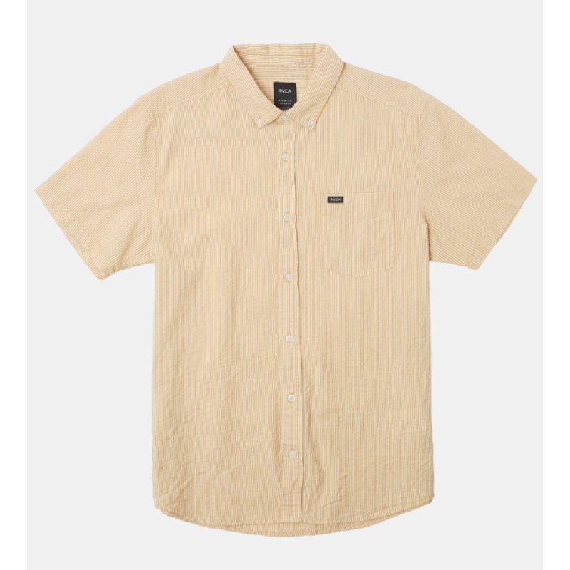 RVCA Endless Seersucker Button-Up Shirt – Butterscotch Small