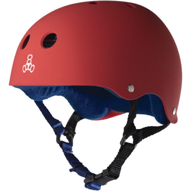 Triple 8 Sweatsaver Helmet – Red Rubber/Blue S