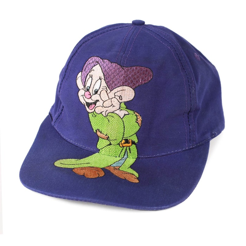 Vintage Disney Dopey Embroidered Snapback Purple