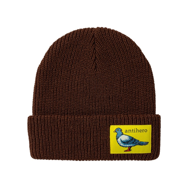 Antihero Lil Pigeon Label Beanie O/S Brown/Mustard