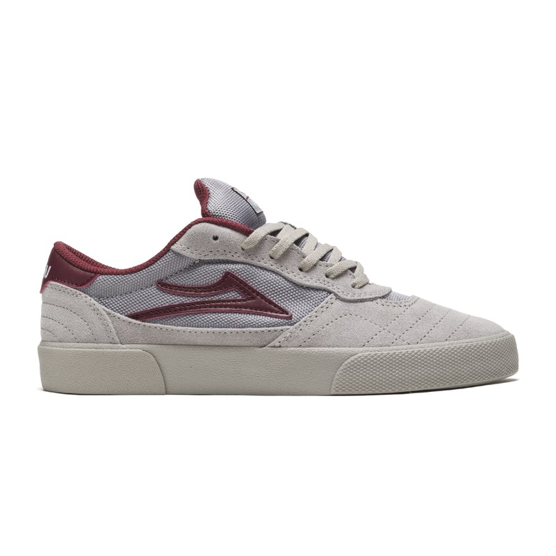 LAKAI CAMBRIDGE GREY/BURGANDY SUEDE 8
