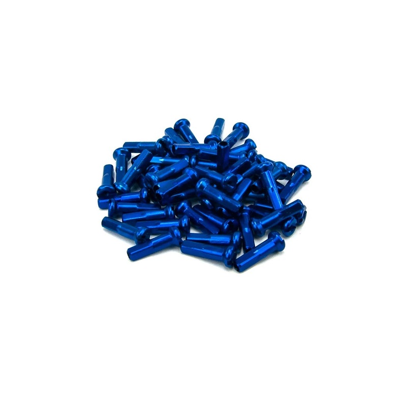 Mission BMX Aluminum Nipples 16mm – Blue