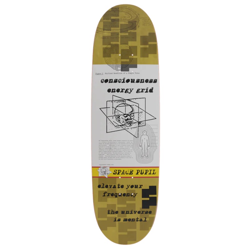 Space Pupil – Cosmic Energy Grid – EGG Shape – Skateboard Deck