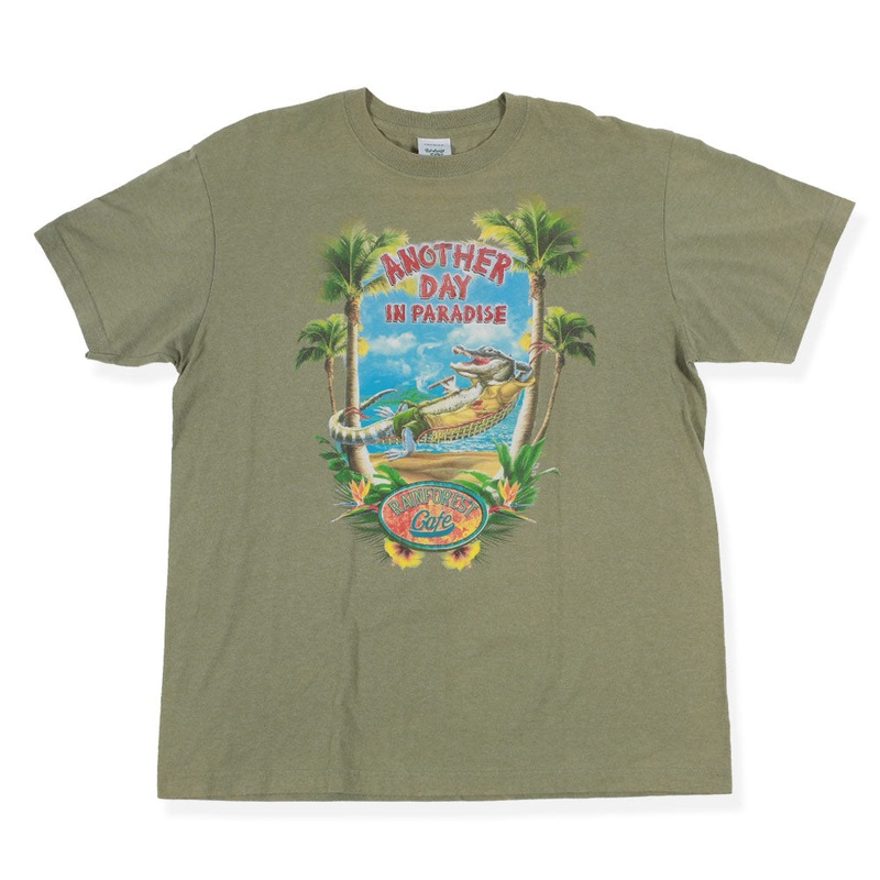 Vintage Rainforest Cafe Tee Sage XL