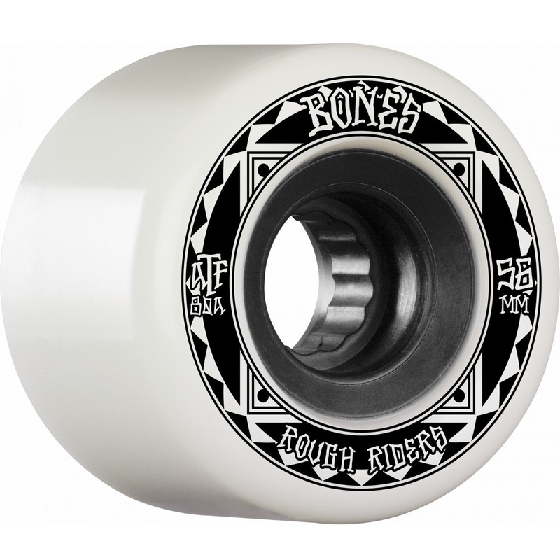 Bones ATF Rough Rider Runners 56mm 80a Wheels – White (Set of 4)