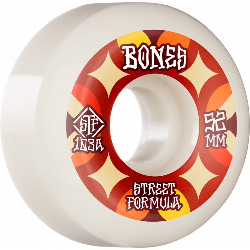 Bones STF Retros V5 Sidecut 52mm 103a Wheels – White (Set of 4)