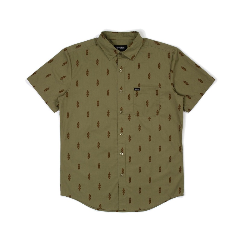 BRIXTON CHARTER PRINT S/S WVN – WASHED OLIVE MED