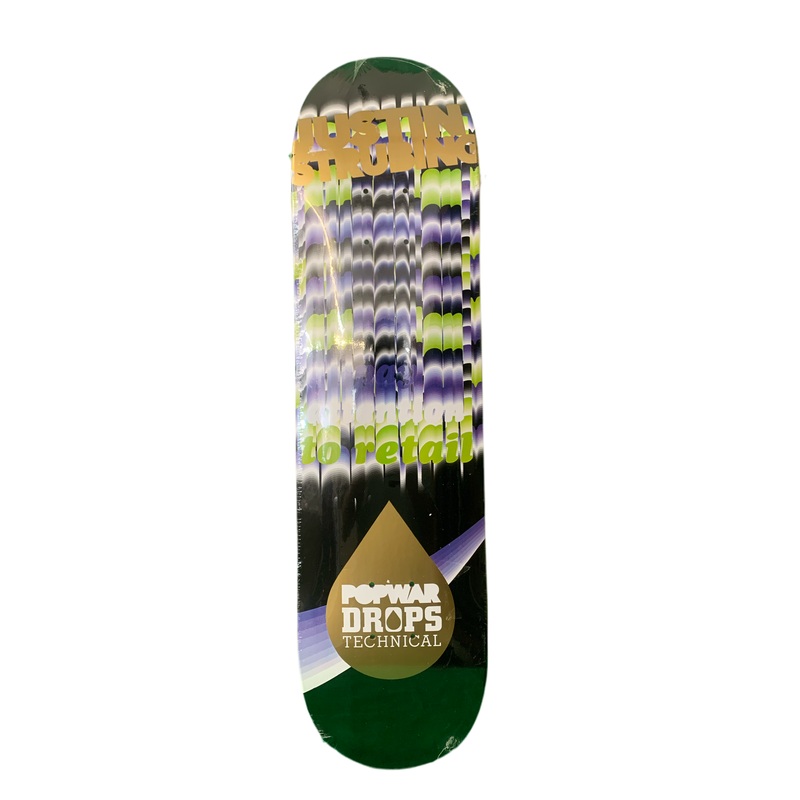 Popwar Justin Strubing Attention to Retail Drops Technical 7.75″ Classic Skateboard Deck