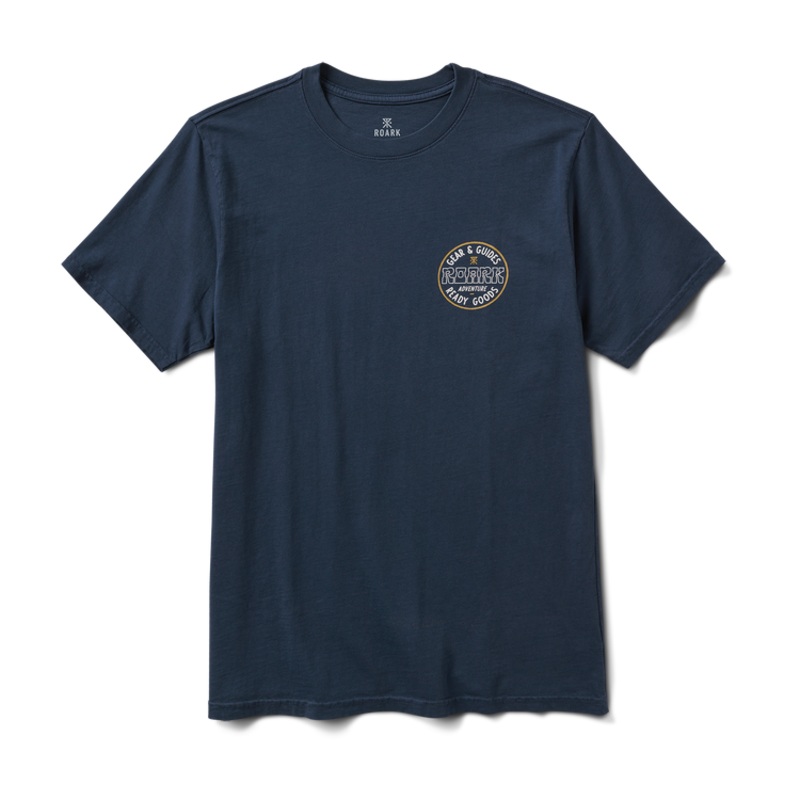 ROARK ADVENTURE READY GOODS PREMIUM TEE NAVY MEDIUM