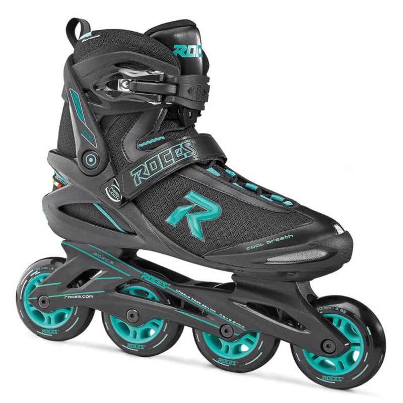 Roces Icon W Inline Skates Complete – Black/Aqua 6