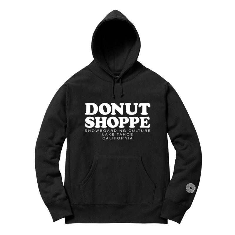 STACKED LAKE TAHOE HOODIE BLACK/WHITE Black/White Small