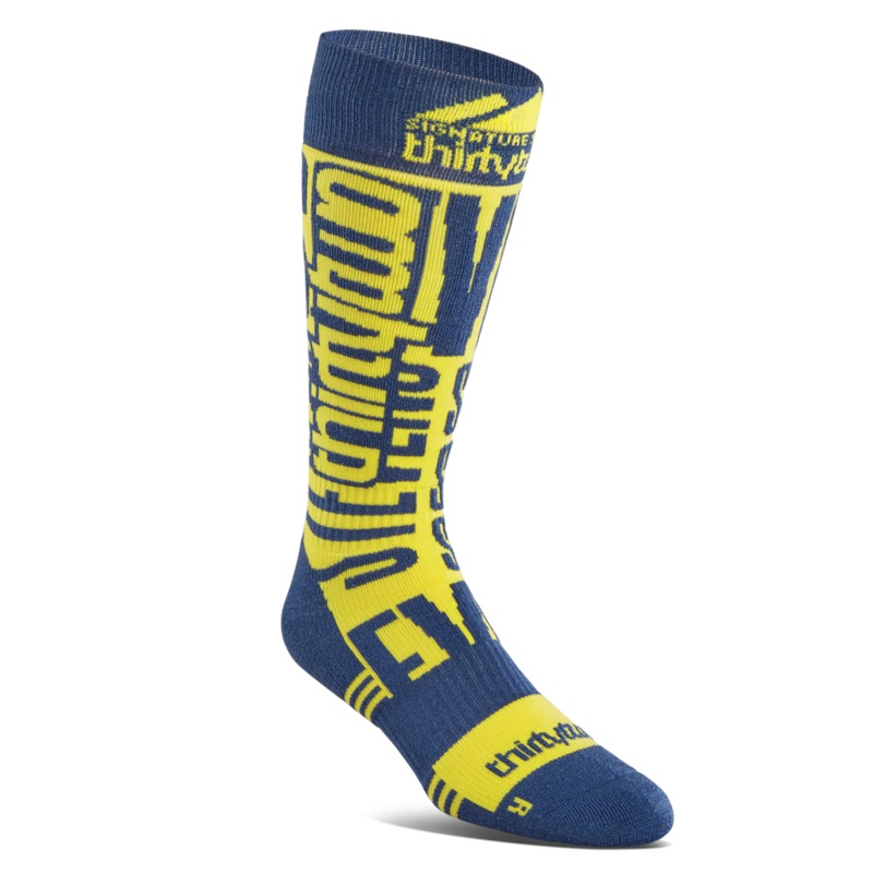 ThirtyTwo Men’s Signature Merino Socks Blue/Yellow S/M