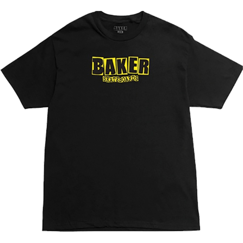BAKER BRAND LOGO SS X BLK/YEL L