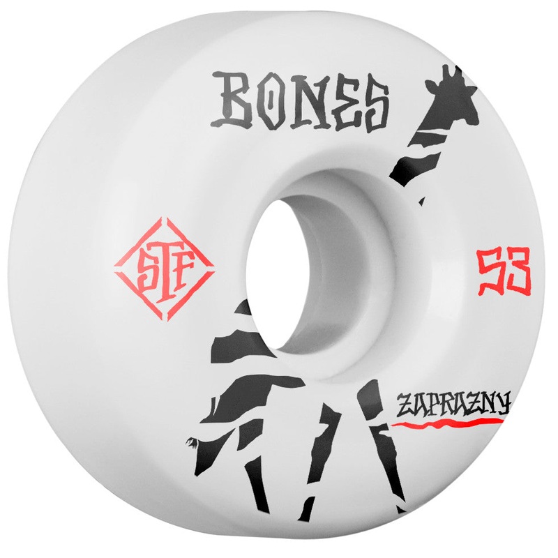 Bones STF Zaprazny Giraffe V2 53mm Wheels – White (Set of 4)