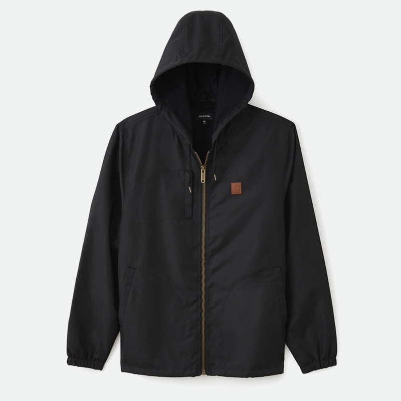 BRIXTON CLAXTON BETA ZIP HOOD JACKET BLACK SMALL