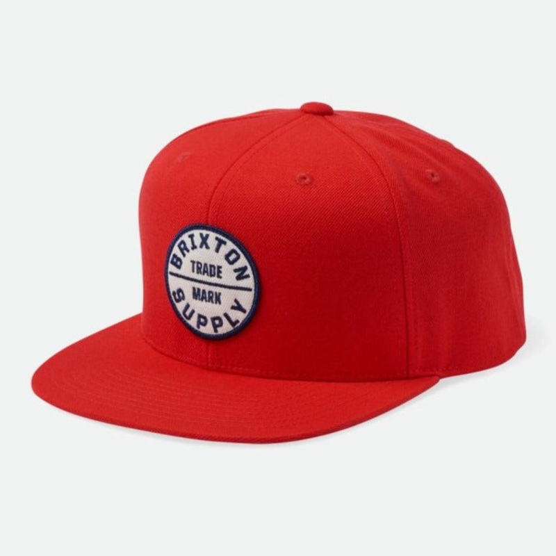 BRIXTON OATH 3 SNAPBACK ALOHA RED