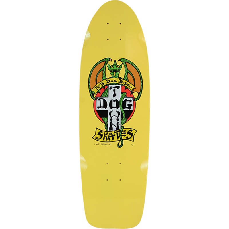 DT RED DOG 70S CLASSIC DECK YELLOW DIP 9.0″x30.0″