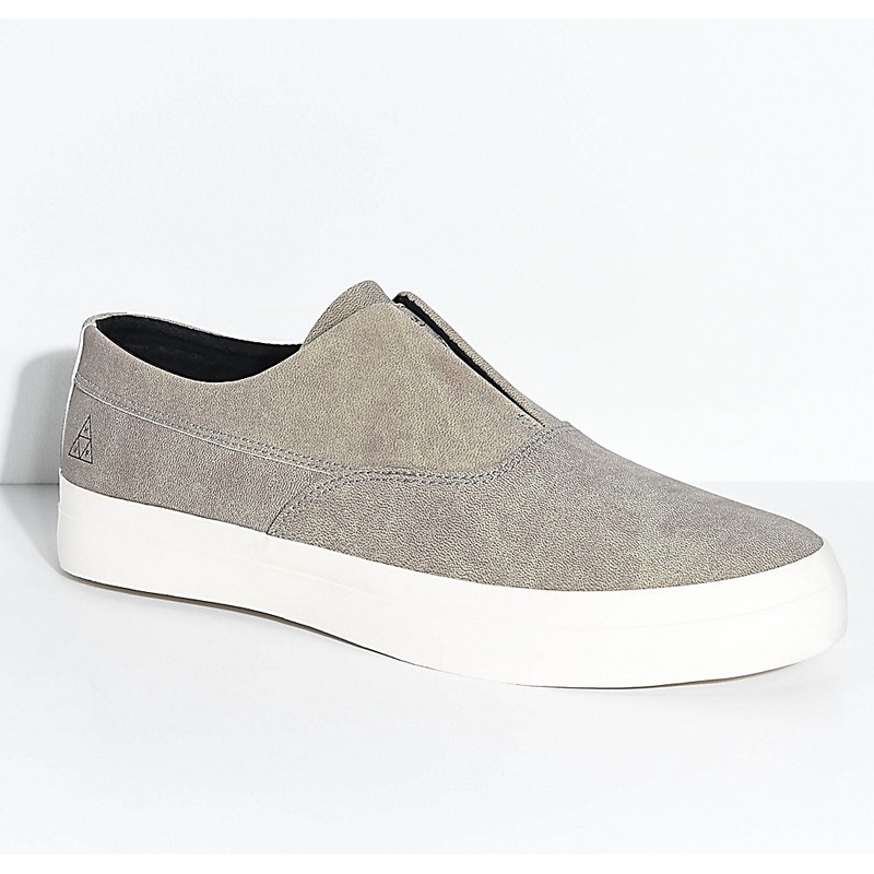Huf Shoes Dylan Slip On – Fog/White 8.5 Tan